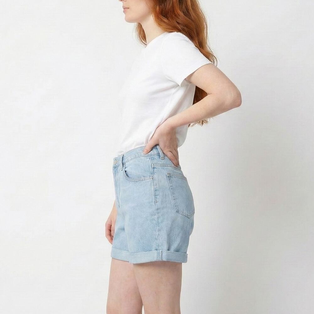 Vintage CK Calvin Klein Cuffed Mom 90’s Shorts Medium Wash Y2K Size 16 32 - Picture 4 of 7
